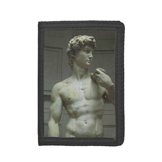 Michelangelo's Statue of David Tri-fold Wallet (Front Vertical)