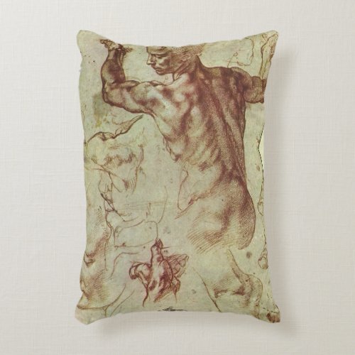 Michelangelos Study of a Libyan Sibyl Accent Pillow