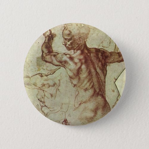 Michelangelos Study of a Libyan Sibyl Button