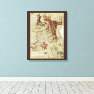Michelangelo's Study of a Libyan Sibyl Canvas Print