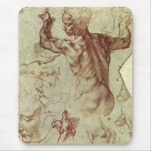 Michelangelo's Study of a Libyan Sibyl Mouse Pad