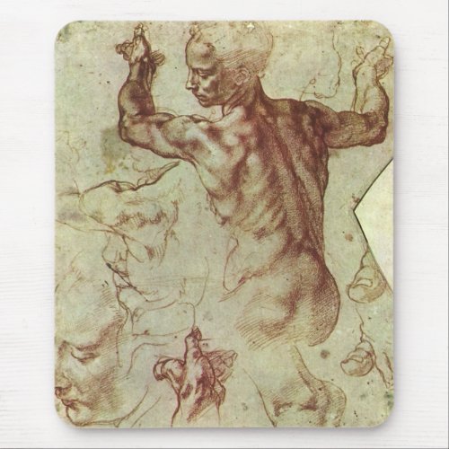 Michelangelos Study of a Libyan Sibyl Mouse Pad