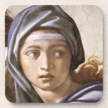 Michelangelo's The Delphic Sibyl Coaster Set