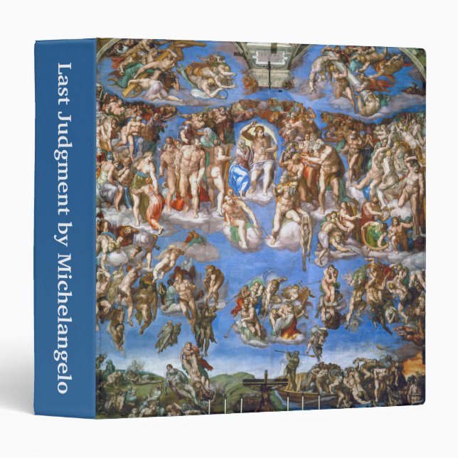 Michelangelo's The Last Judgement 3 Ring Binder (Front/Spine)