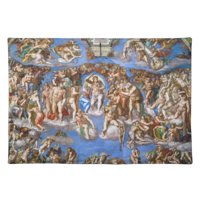 Michelangelo's The Last Judgement Cloth Placemat (Front)