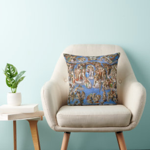 Michelangelo's The Last Judgement Throw Pillow