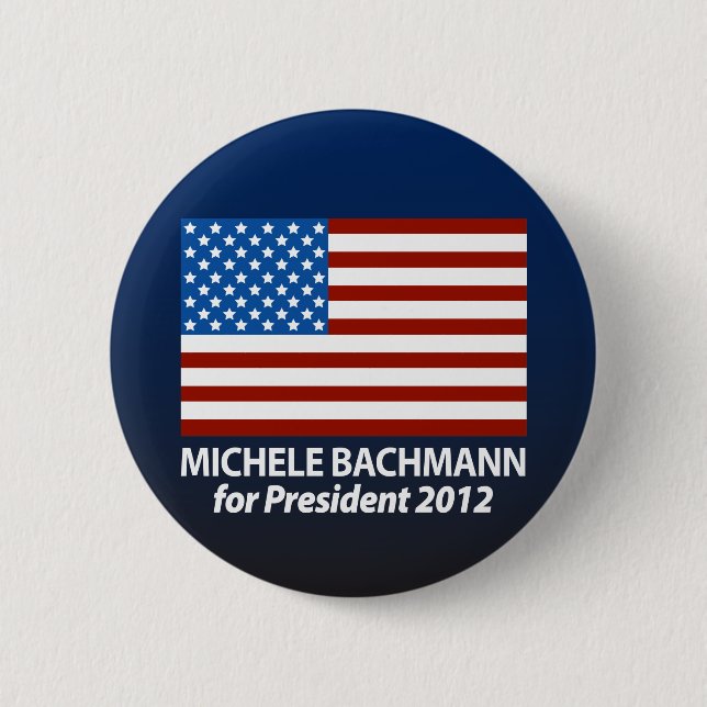Michele Bachmann for President 2012 Pinback Button (Front)