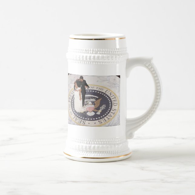 Michelle and Barack Obama Beer Stein (Right)