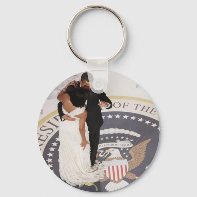 Michelle and Barack Obama Keychain (Front)