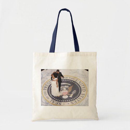 Michelle and Barack Obama Tote Bag