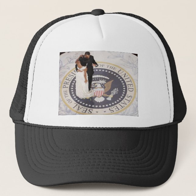 Michelle and Barack Obama Trucker Hat (Front)