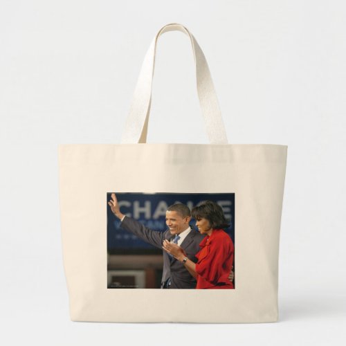 Michelle  Barack Obama Large Tote Bag