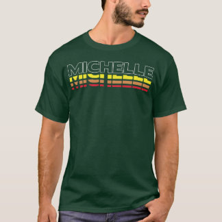 Michelle First Name Funny Vintage Sunset Michelle T-Shirt