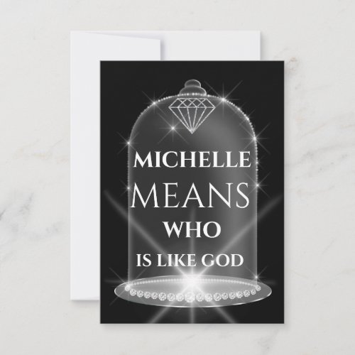 Michelle Name Meaning Diamond Graduate Spark Invitation