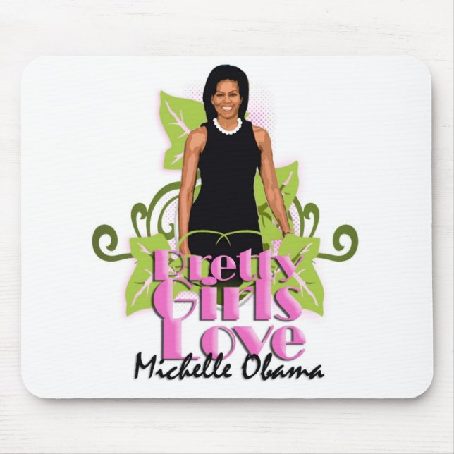 Michelle O "Pretty Girls Love" Computer pad Mouse Pad (Front)