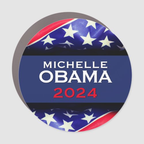 Michelle OBAMA 2024 Round Campaign Car Magnet