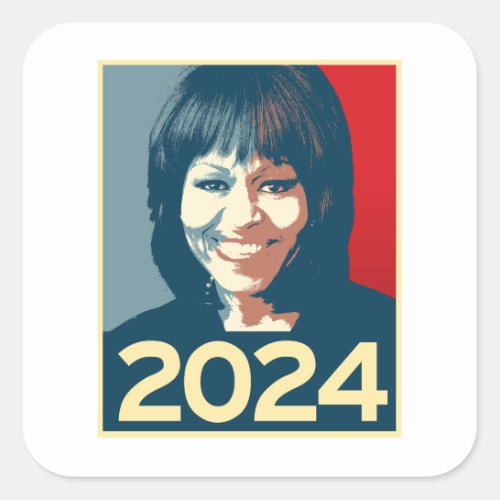 Michelle Obama 2024 Square Sticker