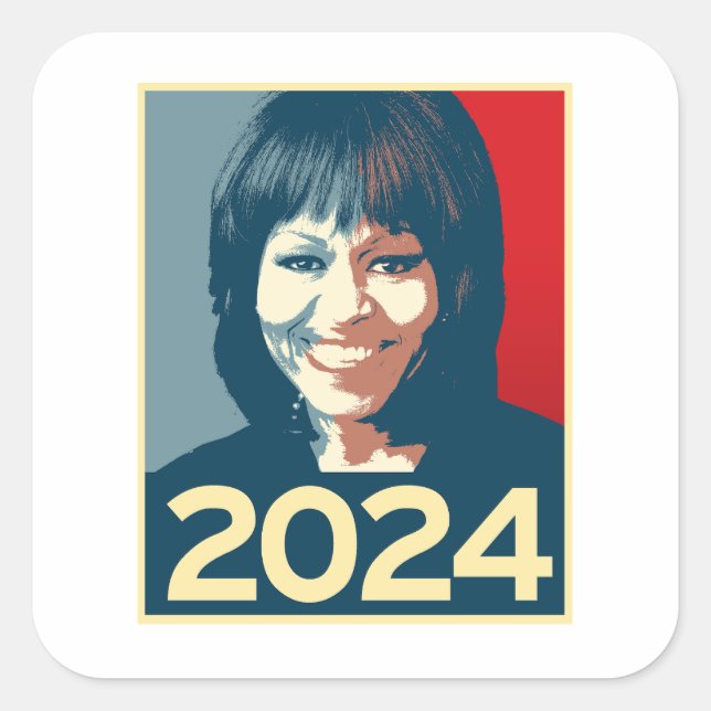 Michelle Obama 2024 Square Sticker (Front)
