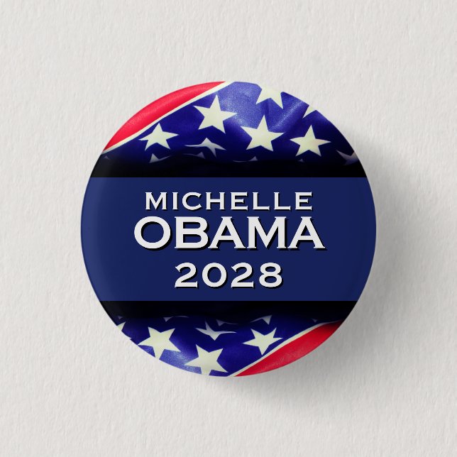 Michelle OBAMA 2028 Campaign Button (Front)