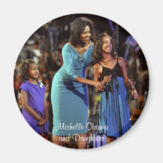 Michelle Obama and Daughters Magnet
