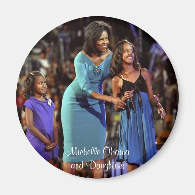 Michelle Obama and Daughters Magnet (Front)