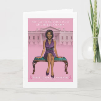 MICHELLE OBAMA BREAST CANCER AWARENESS CARD