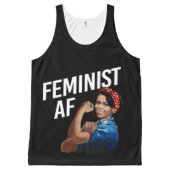 Michelle Obama - Feminist AF - white --  All-Over-Print Tank Top (Front)