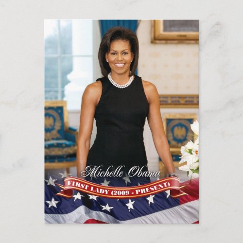 Michelle Obama First Lady of the US Postcard