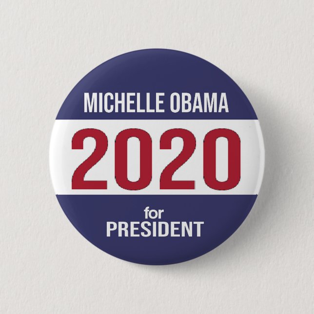 Michelle Obama For President 2020 USA Election Button (Front)