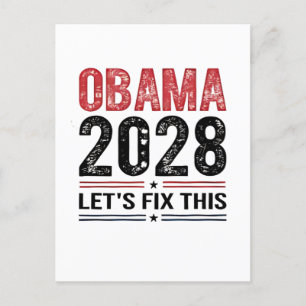Michelle Obama for President Obama 2028 Announcement Postcard
