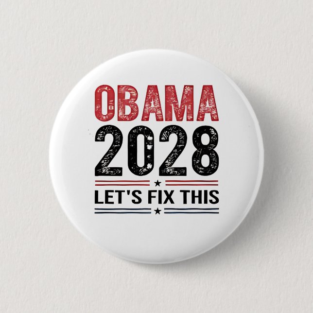 Michelle Obama for President Obama 2028   Button (Front)