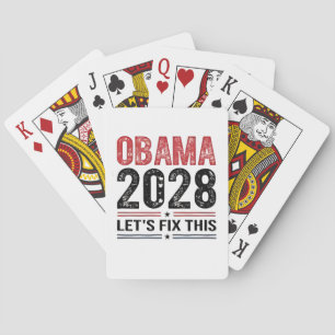 Michelle Obama for President Obama 2028 Poker Cards