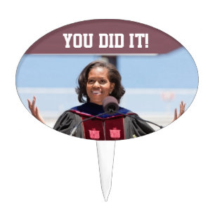 Michelle Obama - Graduation Cake topper
