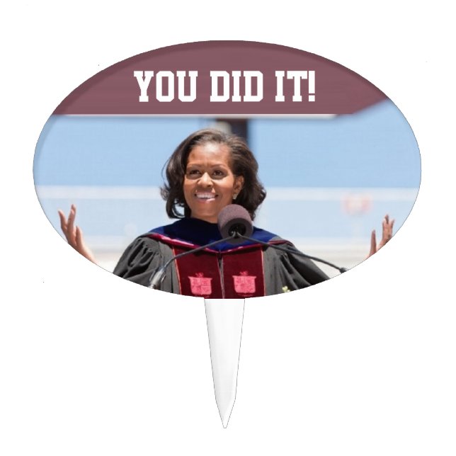 Michelle Obama - Graduation Cake topper (Front)