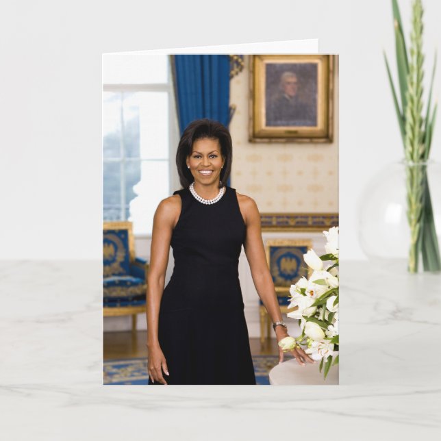 Michelle Obama Greeting Card (Front)