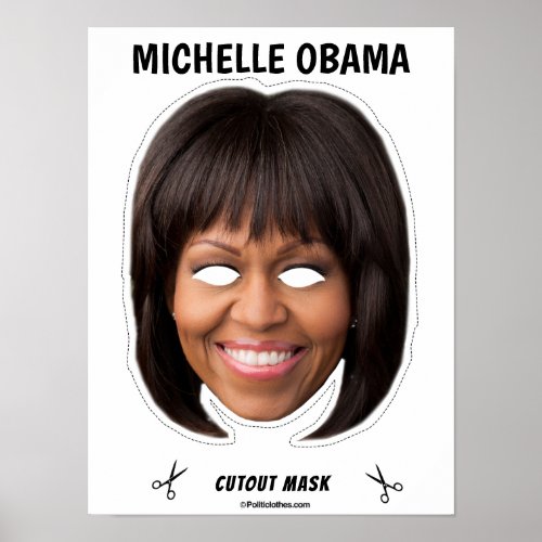 MICHELLE OBAMA Halloween Mask Poster