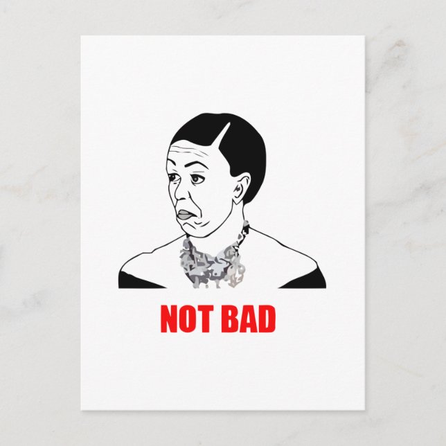 Michelle Obama Not Bad Meme Postcard (Front)