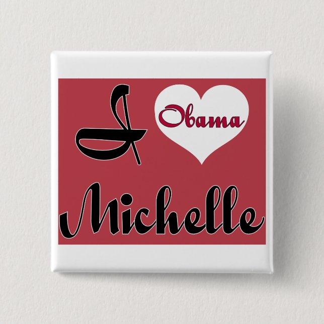 michelle obama pnk button (Front)