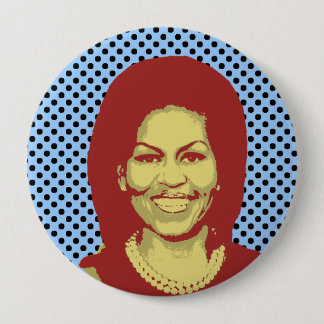 MICHELLE OBAMA TALK BUBBLE PINBACK BUTTON