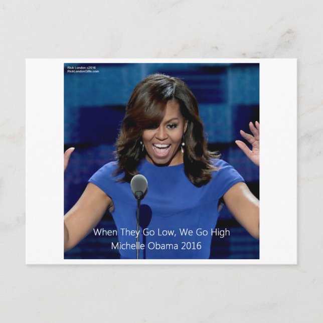 Michelle Obama "We Go High" Collectible Postcard (Front)