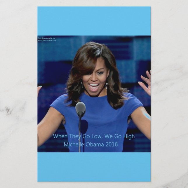 Michelle Obama "We Go High" Collectible Stationery (Front)