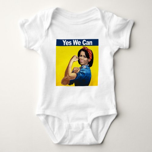 Michelle the Riveter _ Yes we canpng Baby Bodysuit