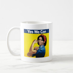 Michelle the Riveter - Yes we can.png Coffee Mug