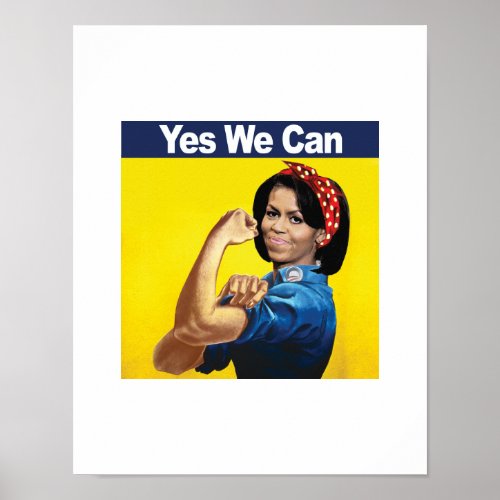 MICHELLE THE RIVETER _ YES WE CAN _png Poster