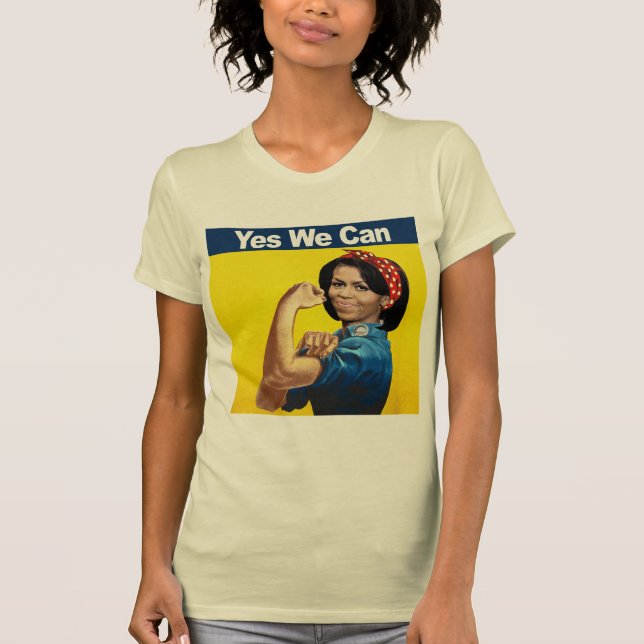 Michelle the Riveter - Yes we can.png T-Shirt (Front)