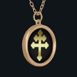 Michelle's Cross of Loraine French Croix Gold Plated Necklace<br><div class="desc">Michelle's Cross of Loraine French Croix Pendant Necklace</div>