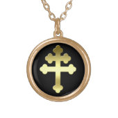 Michelle's Cross of Loraine French Croix Gold Plated Necklace (Front)