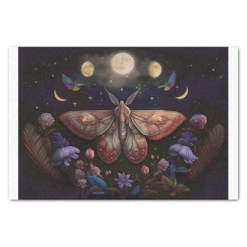 Michelles Fluttering Moon Colorful Moth Tissue Paper