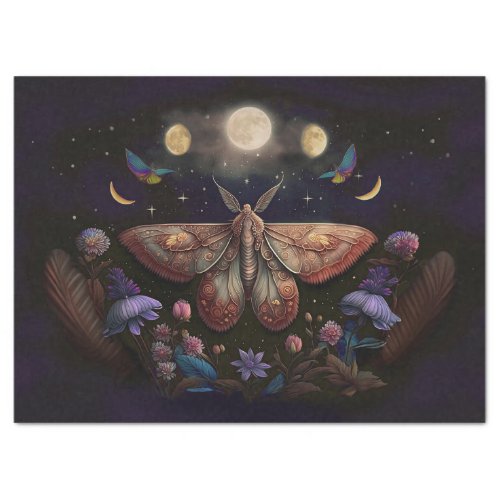 Michelles Fluttering Moon Colorful Moth Tissue Paper