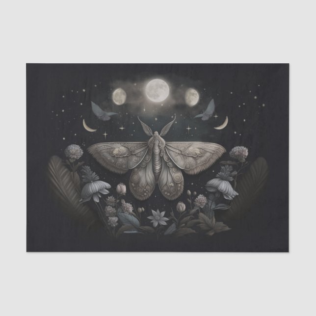Michelle's Fluttering Moon, Magnificent Moth Tissue Paper (Front)